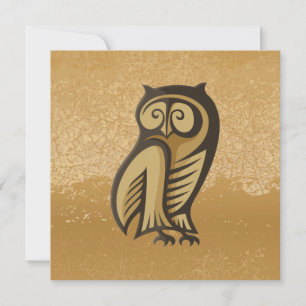 Carte Couleur du symbole du hibou