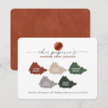 Carte couleur Mariage de automne Gris Orange Brûlé