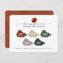 Carte couleur Mariage de automne Gris Orange Brûlé
