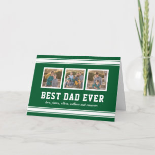 Carte Couleur modifiable Sporty Meilleur Papa Jamais Pho
