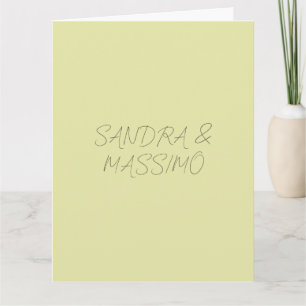 Carte Couleur pastel personnalisée nom minimaliste perso
