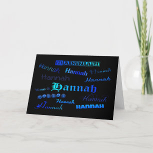 Carte Couleurs bleues sur noir - Hannah