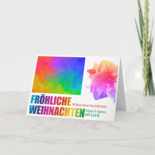 Carte Couleurs de Noël arc-en-ciel