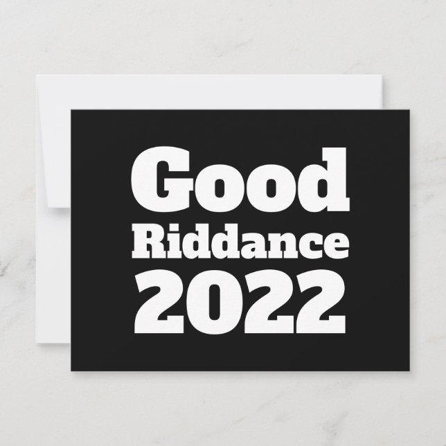 Carte Couleurs et texte personnalisés Bonne Riddance 202 (Devant)