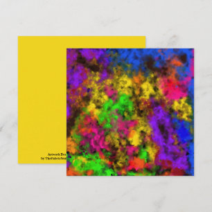 Carte Couleurs Néon Acrylique Tache d'Encres Éclaboussur