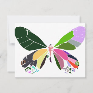 Carte couleurs papillon