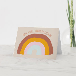 Carte Couleurs rétro Rainbow Doodle personnalisé