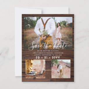 Carte Country Barn Rustic PHOTO Collage Date de sauvegar