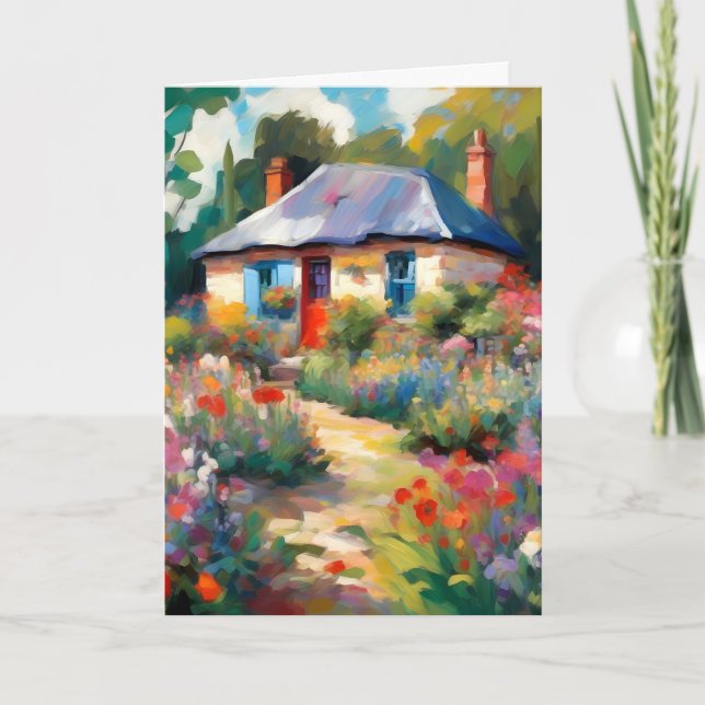 Carte  Country Cottage Folded Greetings Card (Devant)