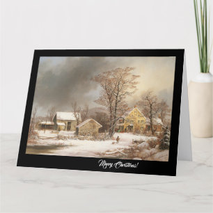 Carte Country Farm Noël Écritures Jésus Big Card