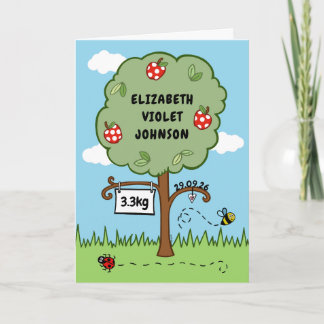 Carte Country Garden Apple Tree New Baby