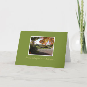 Carte Country Road in Autumn Sympathy Card