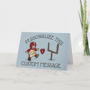 Carte Coup de pied de football coeur
