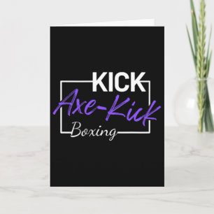 Carte Coup de pied de hache de kickboxing