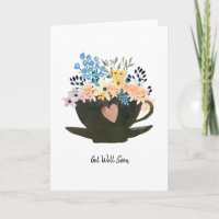 Coupe de café avec fleurs se tirer bien