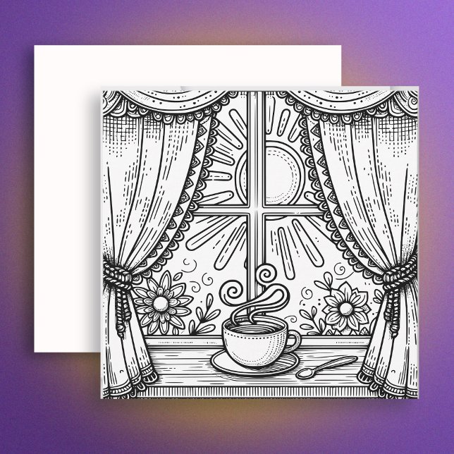 Carte Coupe de café sur une tige | Couleur (Créateur téléchargé)