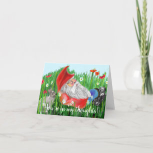 Carte Coupe rouge, blanc et bleu Gnome de peinture numér