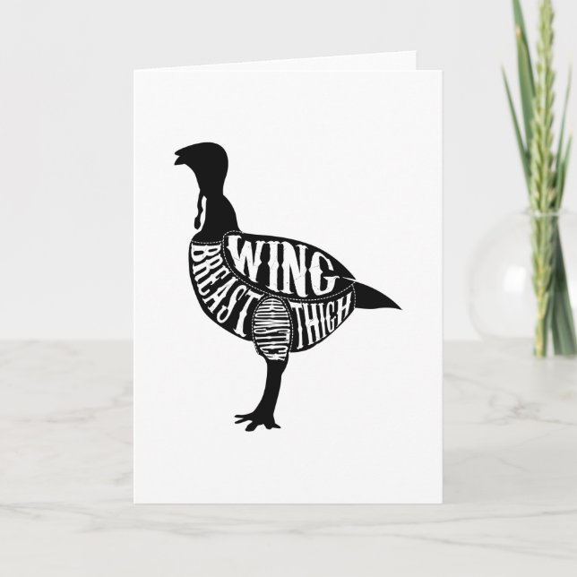 Carte Coupes de viande de dinde Boucher (Devant)