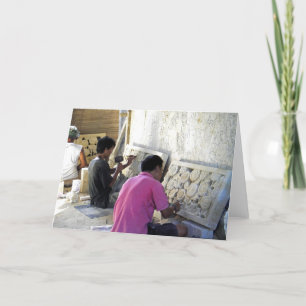 Carte Coupes en pierre de Bali en blanc