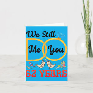 Carte Couple 52e anniversaire de mariage Marié 52 ans