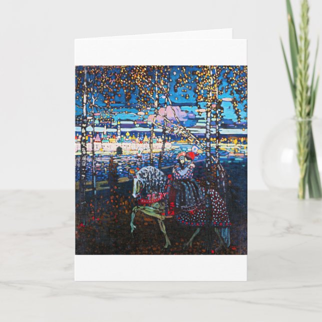 Carte Couple à cheval blanc, Wassily Kandinsky (Devant)