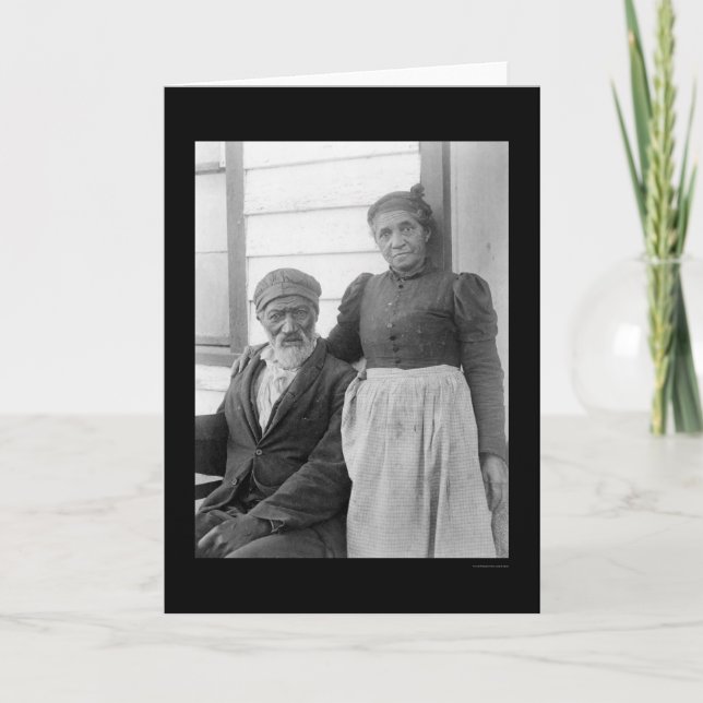 Carte Couple afro-américain âgé 1900 (Devant)