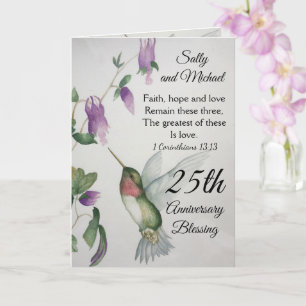Carte Couple d'amour du 25e anniversaire de la bénédicti