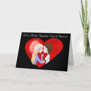 Carte Couple de baiser (Valentine)