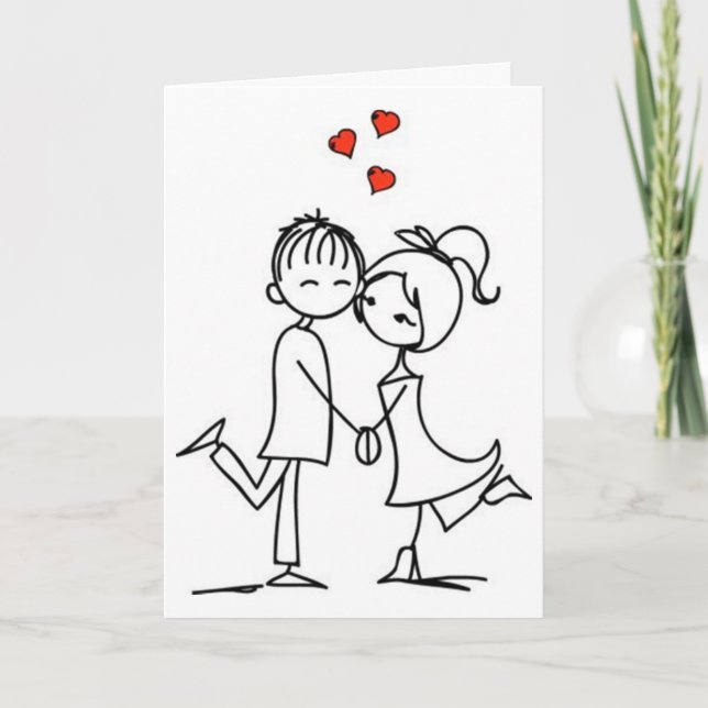 CARTE ***COUPLE DE BÂTIMENTS D'AMOUR*** ANNIVERSAIRE (Devant)