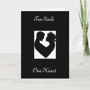 Carte Couple De Coeur, Deux Âmes, Un Coeur