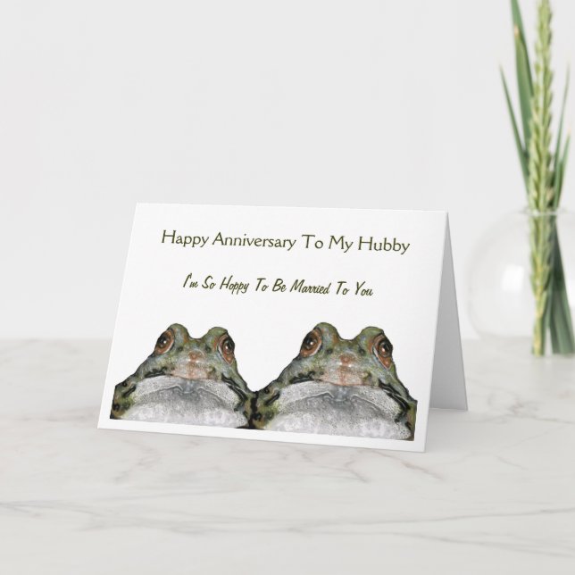 Carte Couple de grenouille mignonne : Épouse Hoppy : Ann (Devant)
