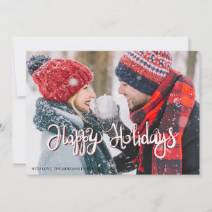 Carte Couple Happy Holidays Photo