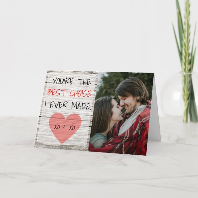 Carte Couple in Love Photo Meilleur choix Anniversaire (Devant)