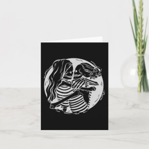 Carte Couple lesbien Fierté Lgbtq Squelettes S'embrassan