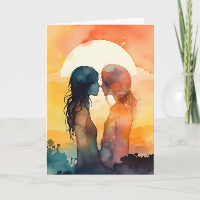 Carte Couple LGBTQ Valentine Anniversaire (Devant)