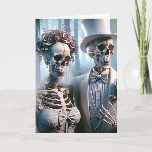 Carte Couple Mariage d'Halloween (Devant)