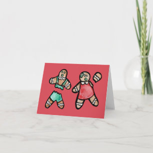 Carte Couple Pain d'épice Snap Cookies homme en pain d'é