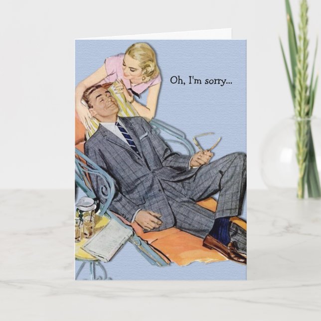 Carte Couple Rétro - Seulement Quand Vous Avez Besoin De (Devant)