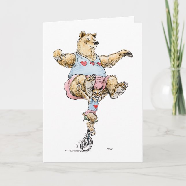 Carte Couple Valentine Acrobat (Devant)