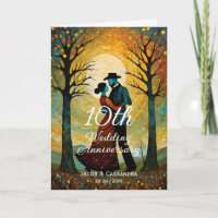 Couple vintage Dansant Sous L'Anniversaire De La L