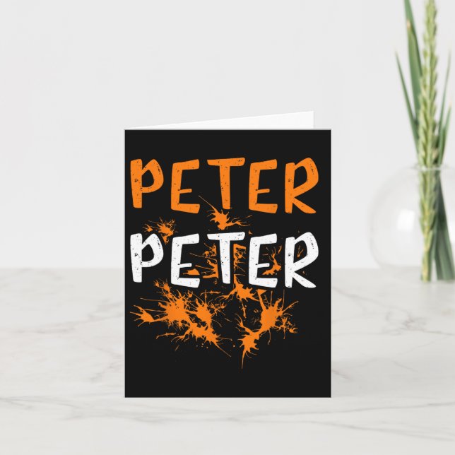 Carte Couples Costume Peter Citrouille Mangeur Splash Ha (Devant)