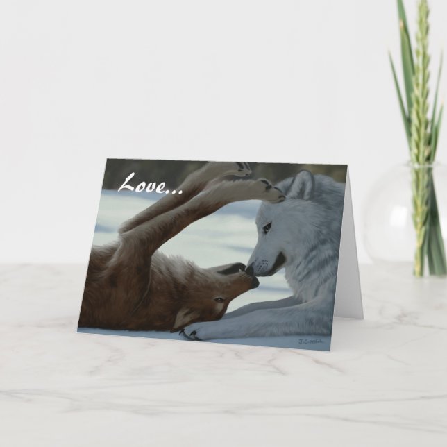 Carte Couples doux de loup (Devant)
