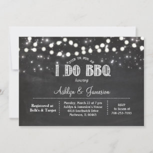 Carte Couples I DO BBQ Lights Summer Douche