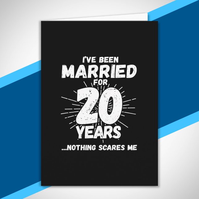 Carte Couples Mariés 20 Ans Humour 20e Anniversaire de M (Créateur téléchargé)