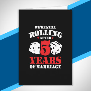 Carte Couples Mariés 5 Ans Drôle 5ème Anniversaire
