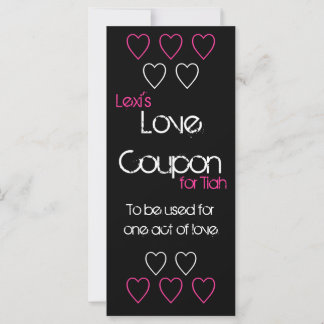 Carte Coupon d'amour