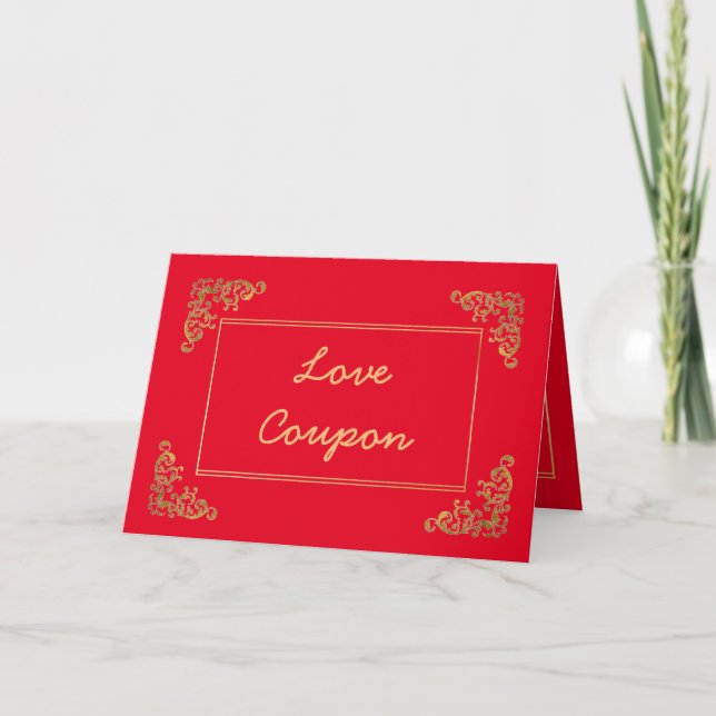 Carte Coupon d'amour personnalisé (Devant)