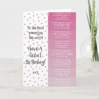 Carte Coupons d'anniversaire maman