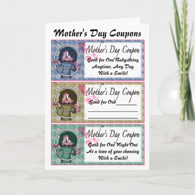 Carte Coupons de la fête des mères (Devant)