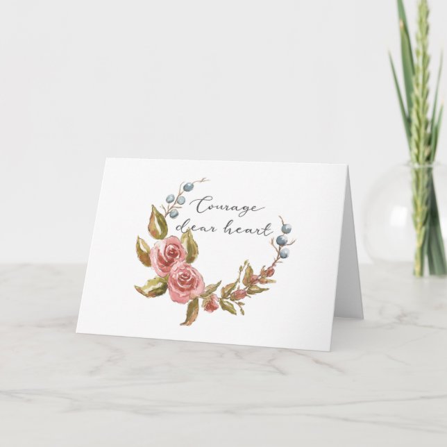 Carte Courage cher coeur (Devant)